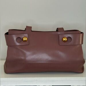 FURLA Vintage Y2K Nuvola Mini Top Handle Italian Handbag in Dusty Pink